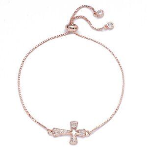 Rose Gold Cross Bracelet